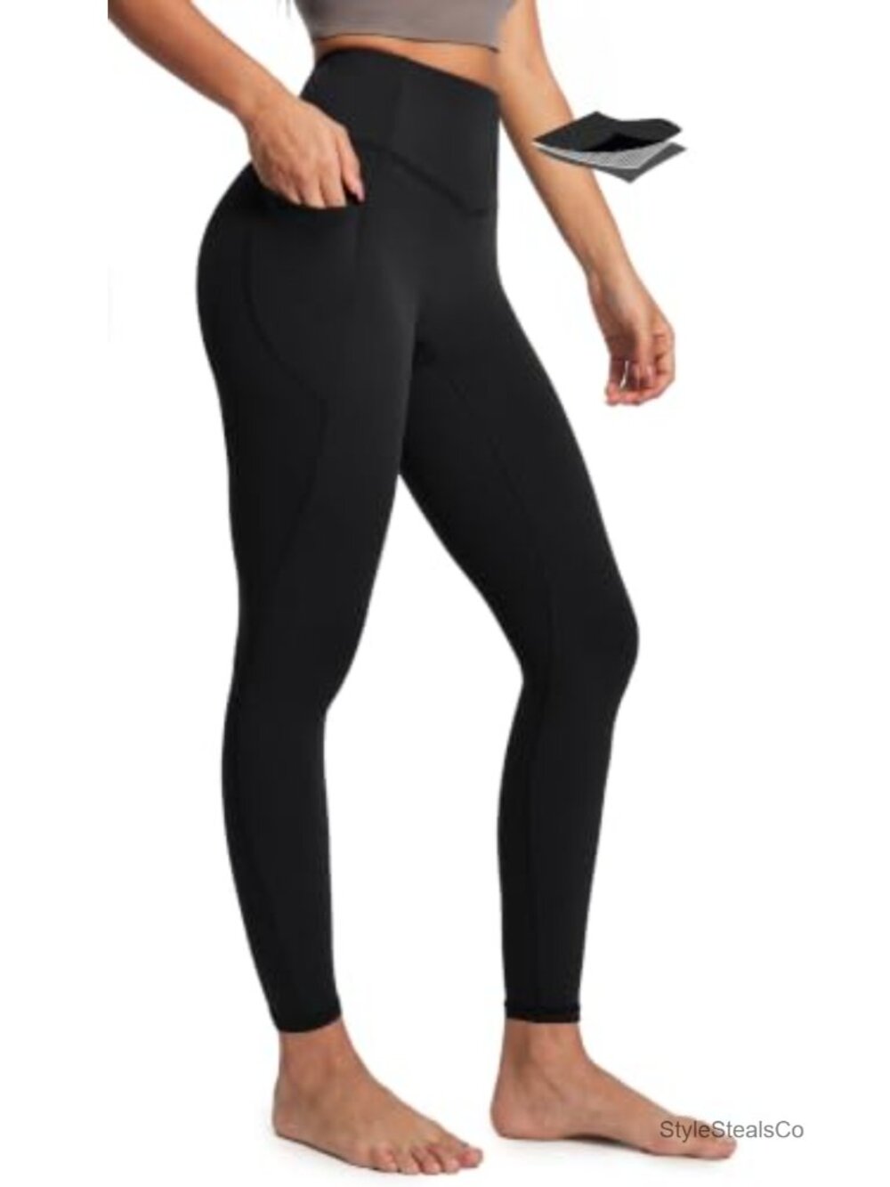 Compression Leggings High Waist Tummy Control Yoga Pants with Pockets